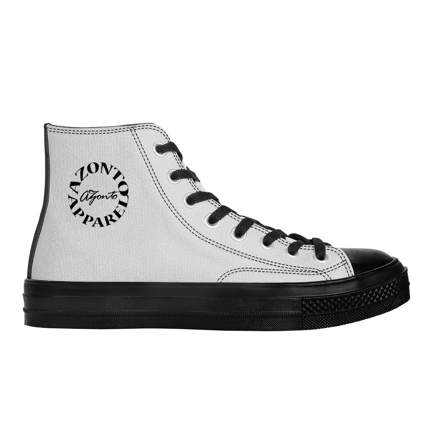 AZONTO High Top Canvas Shoes - Black