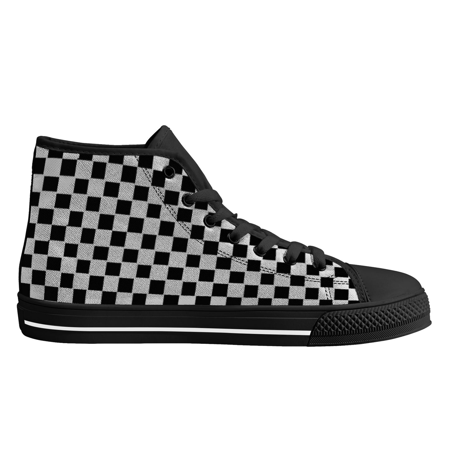 AZONTO High-Top Canvas Shoes - Black