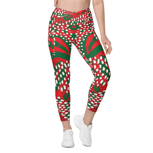 AZONTO Crossover leggings with pockets