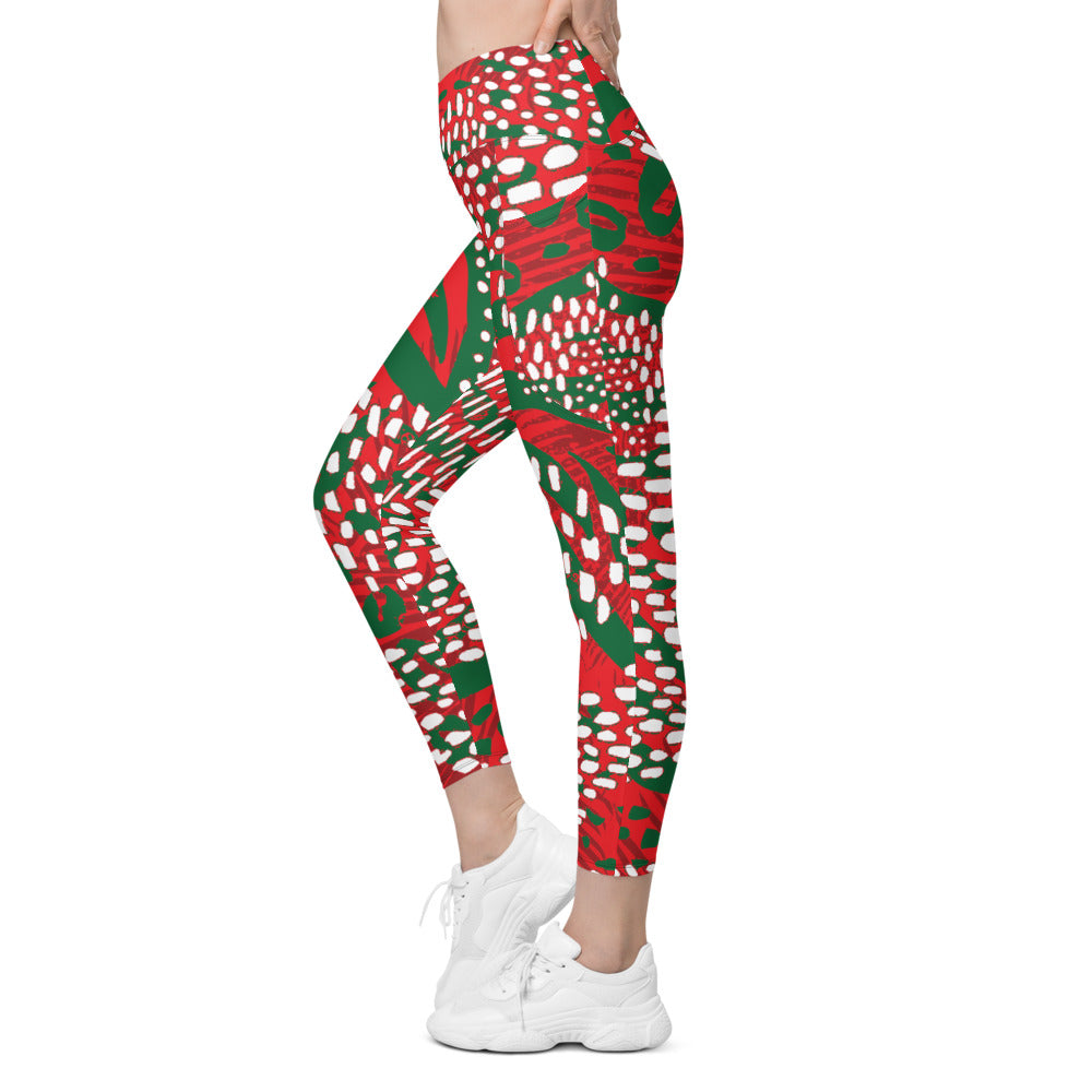 AZONTO Crossover leggings with pockets