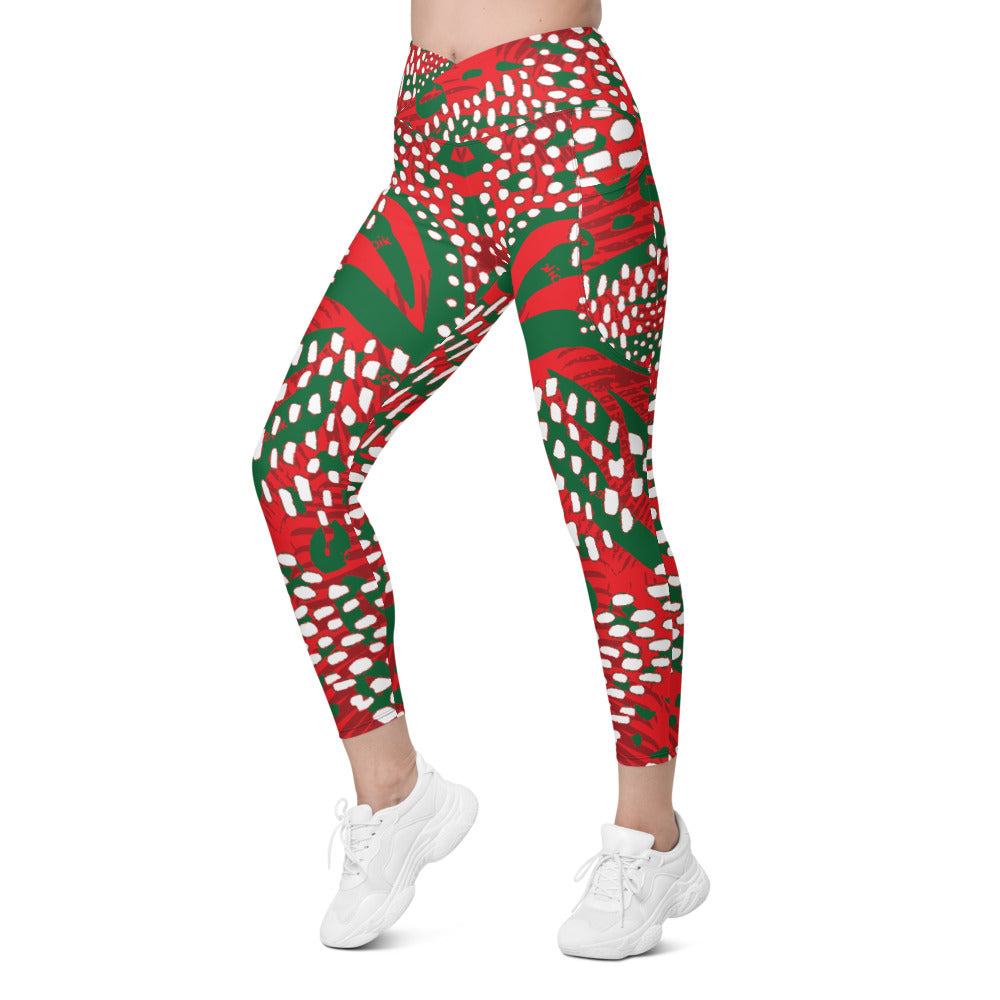AZONTO Crossover leggings with pockets