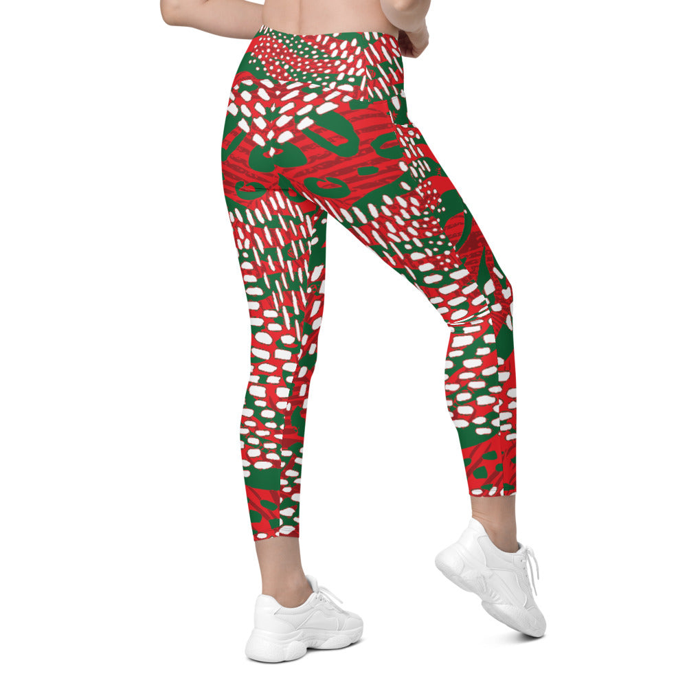 AZONTO Crossover leggings with pockets