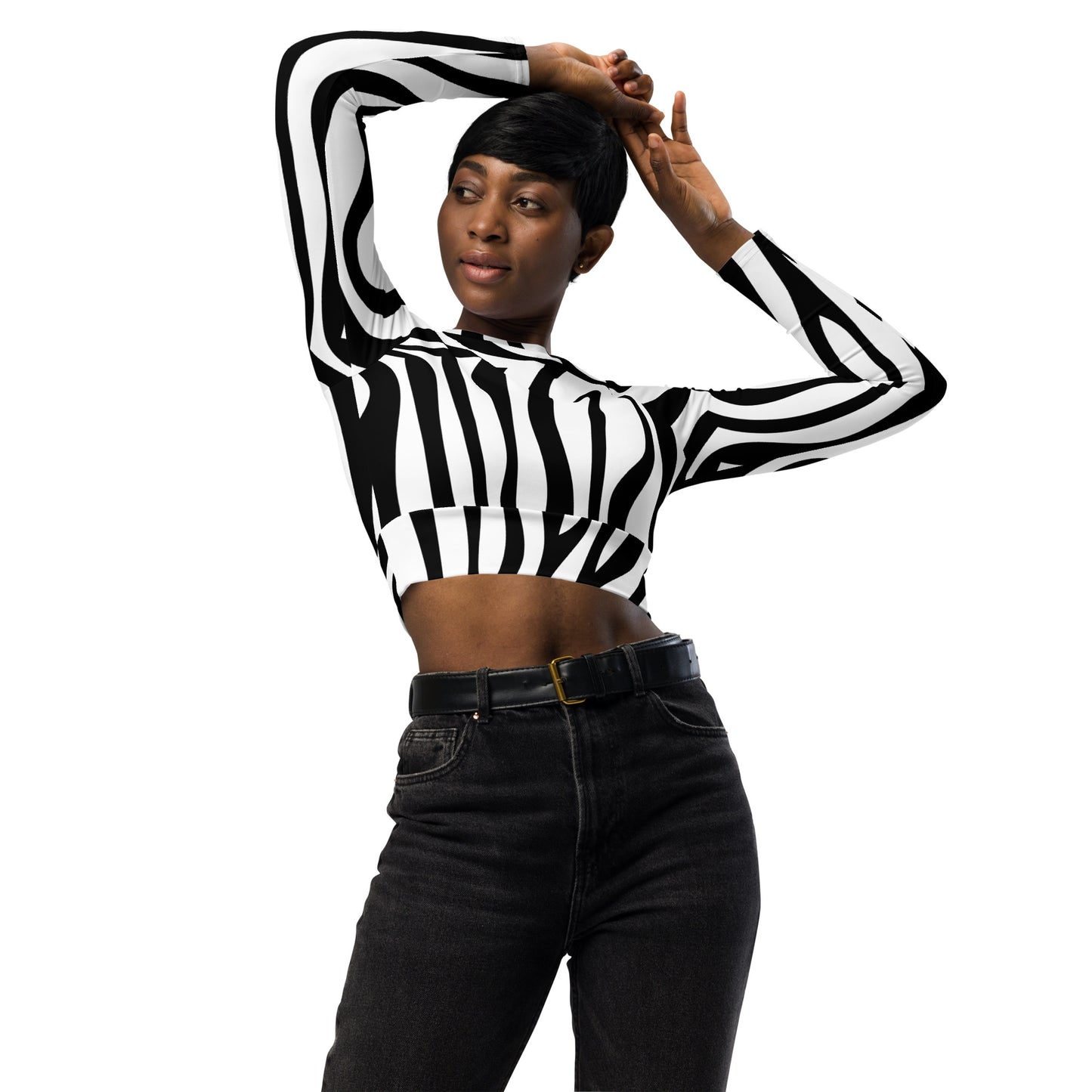 AZONTO Recycled long-sleeve crop top