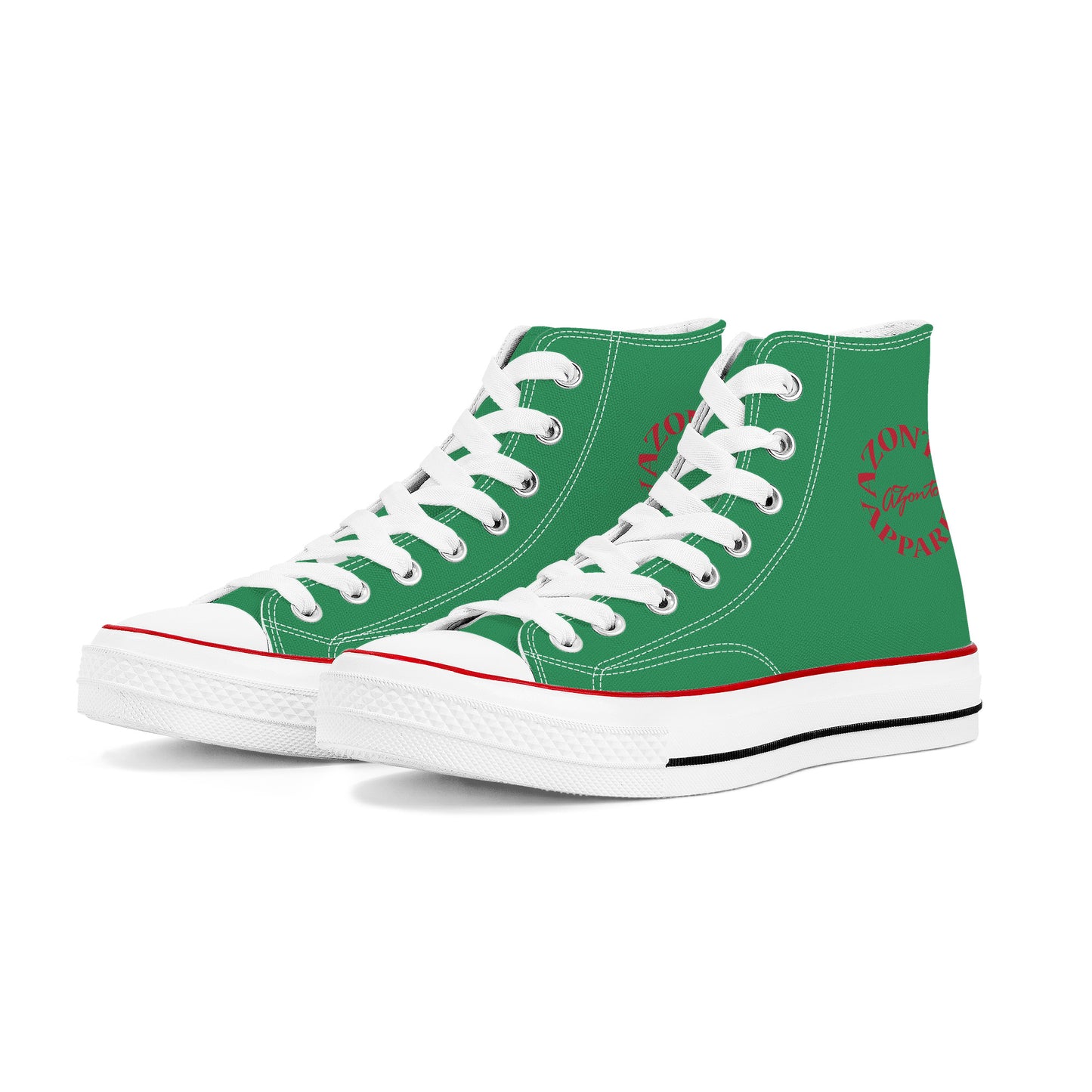 AZONTO High Top Canvas Shoes - White