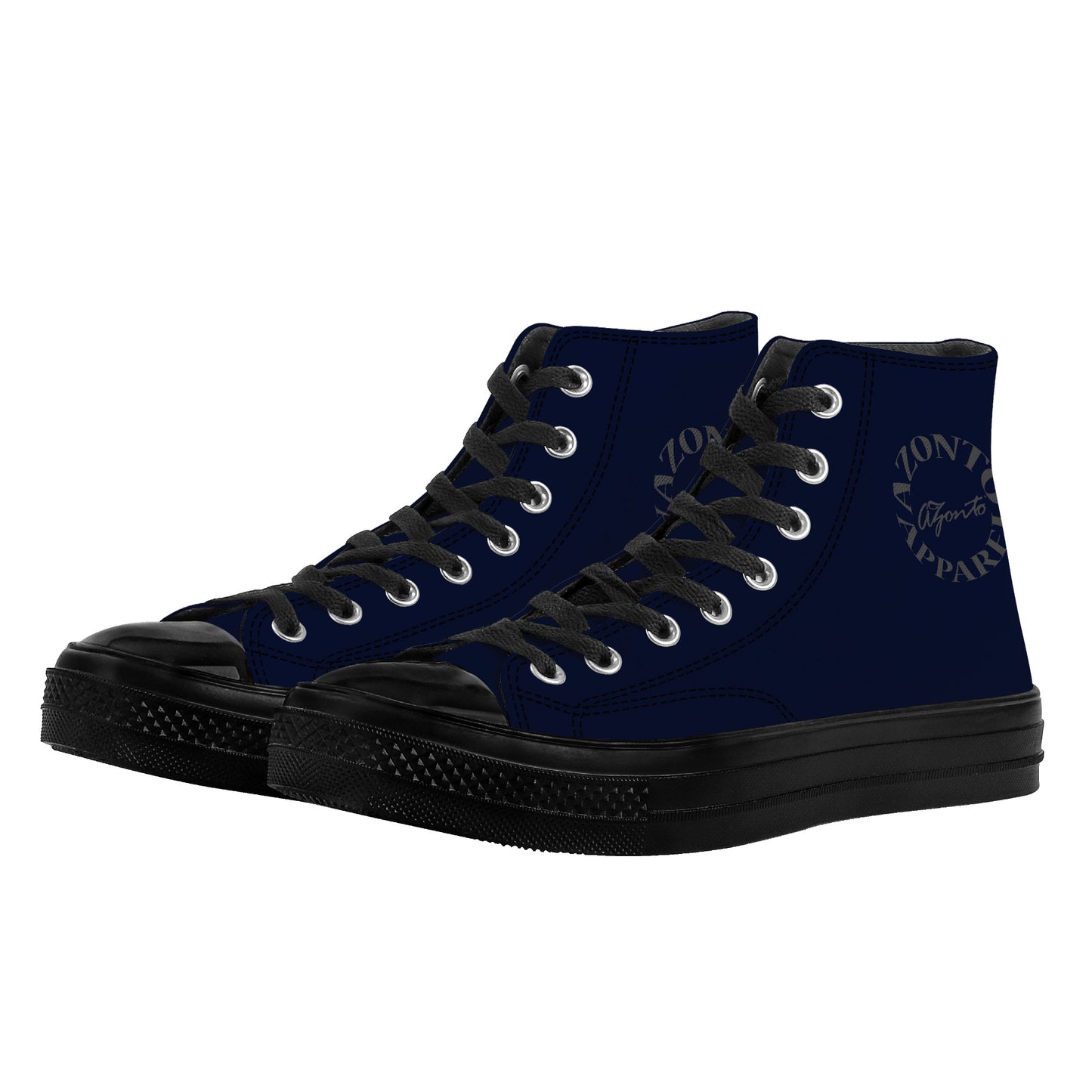 AZONTO High Top Canvas Shoes - Black