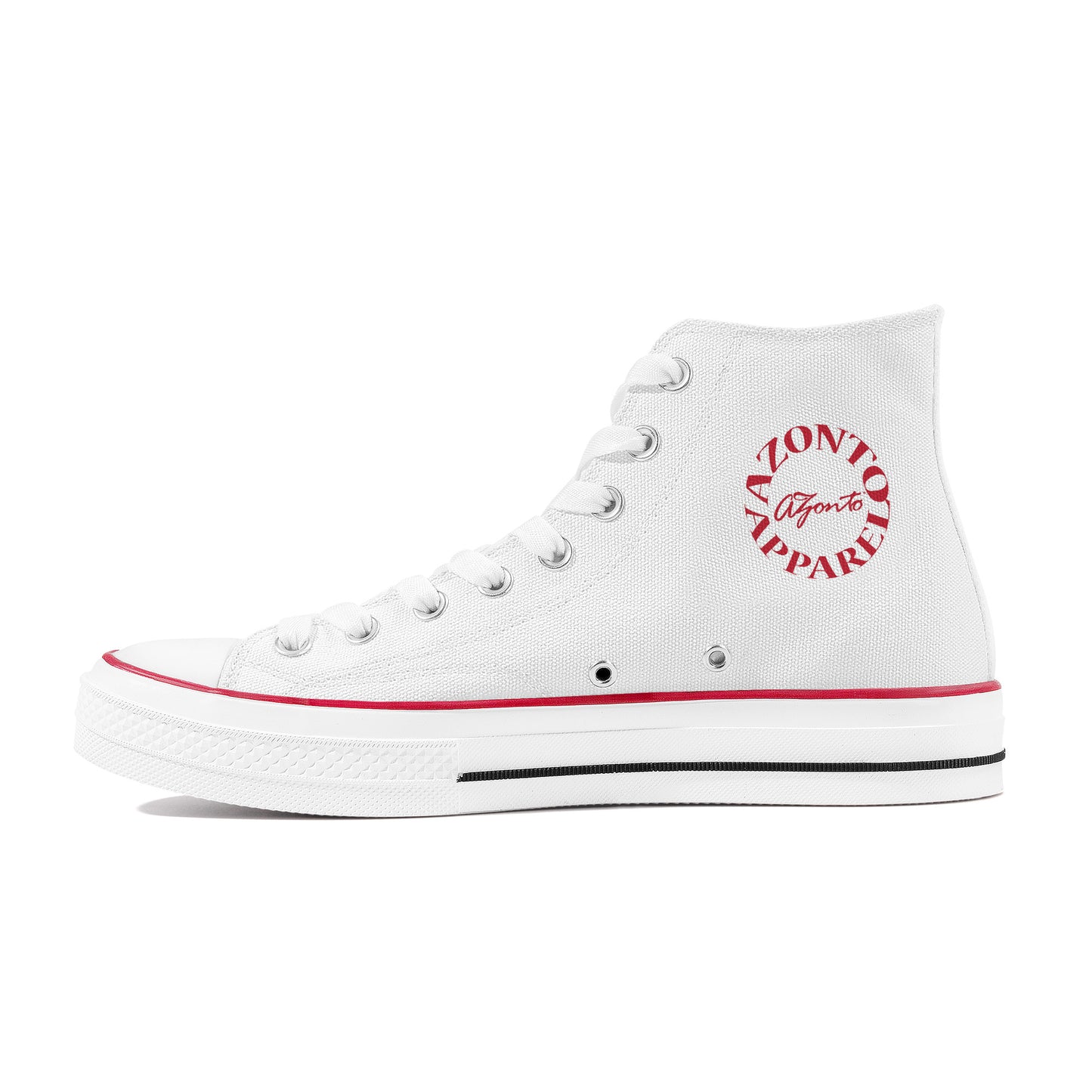 AZONTO High Top Canvas Shoes - White