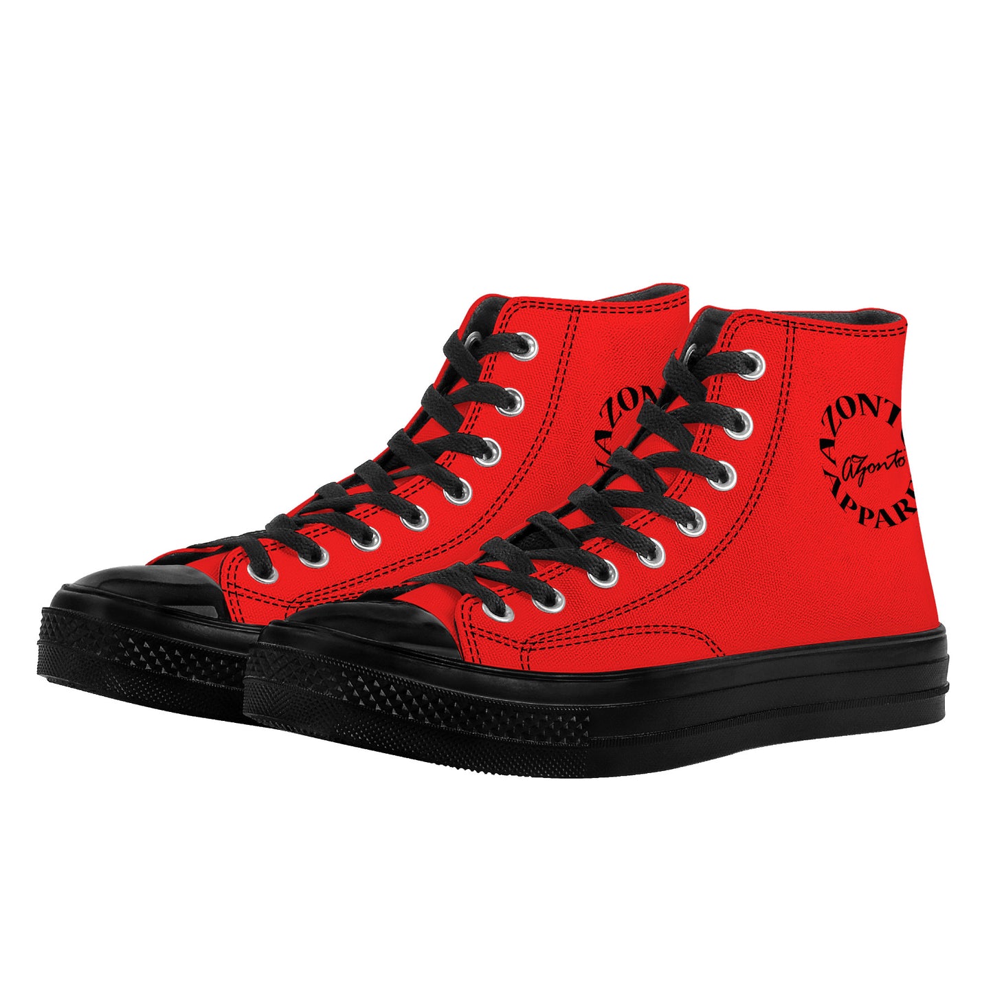 AZONTO High Top Canvas Shoes - Black