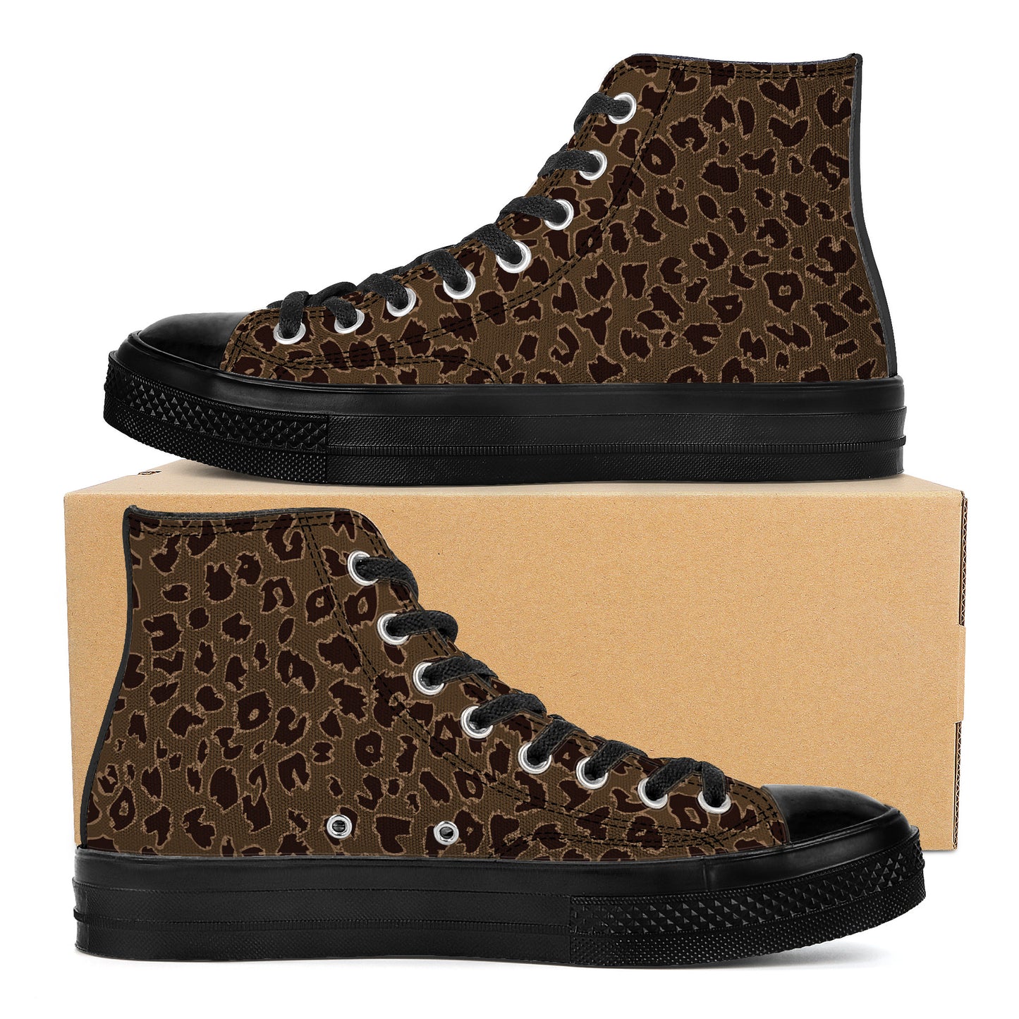 AZONTO CHETAH High Top Canvas Shoes - Black