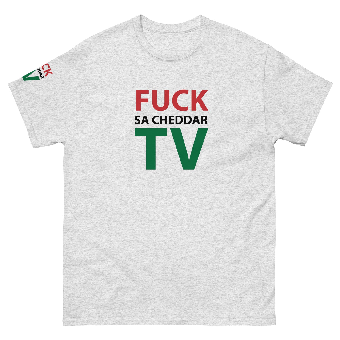 FUCK SA-CHEDDAR TV Men's classic tee