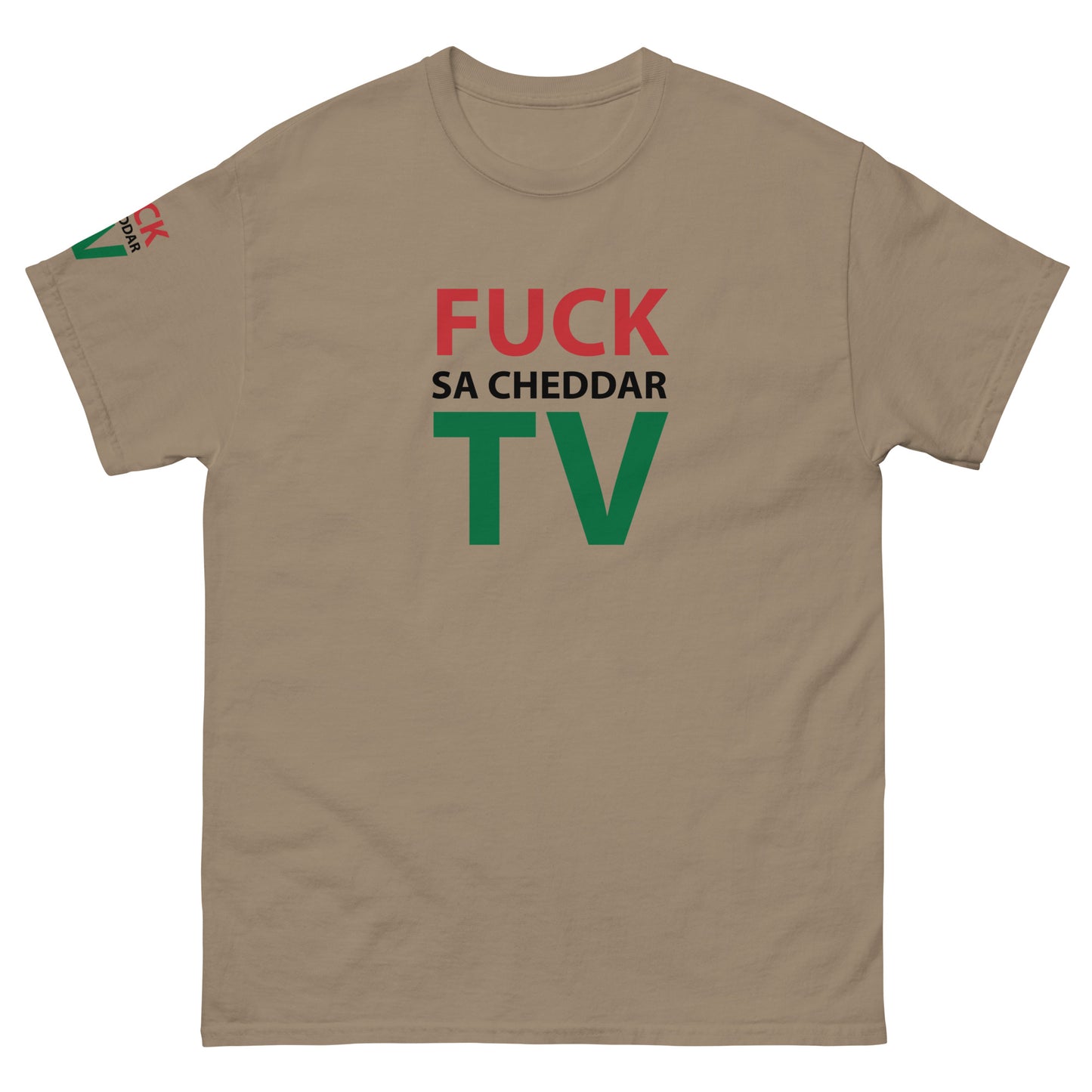 FUCK SA-CHEDDAR TV Men's classic tee