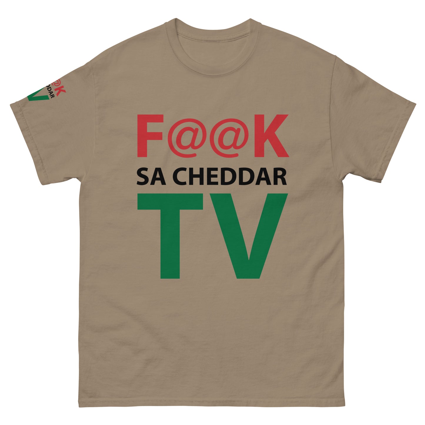 F@@K SA-CHEDDAR TV Men's classic tee