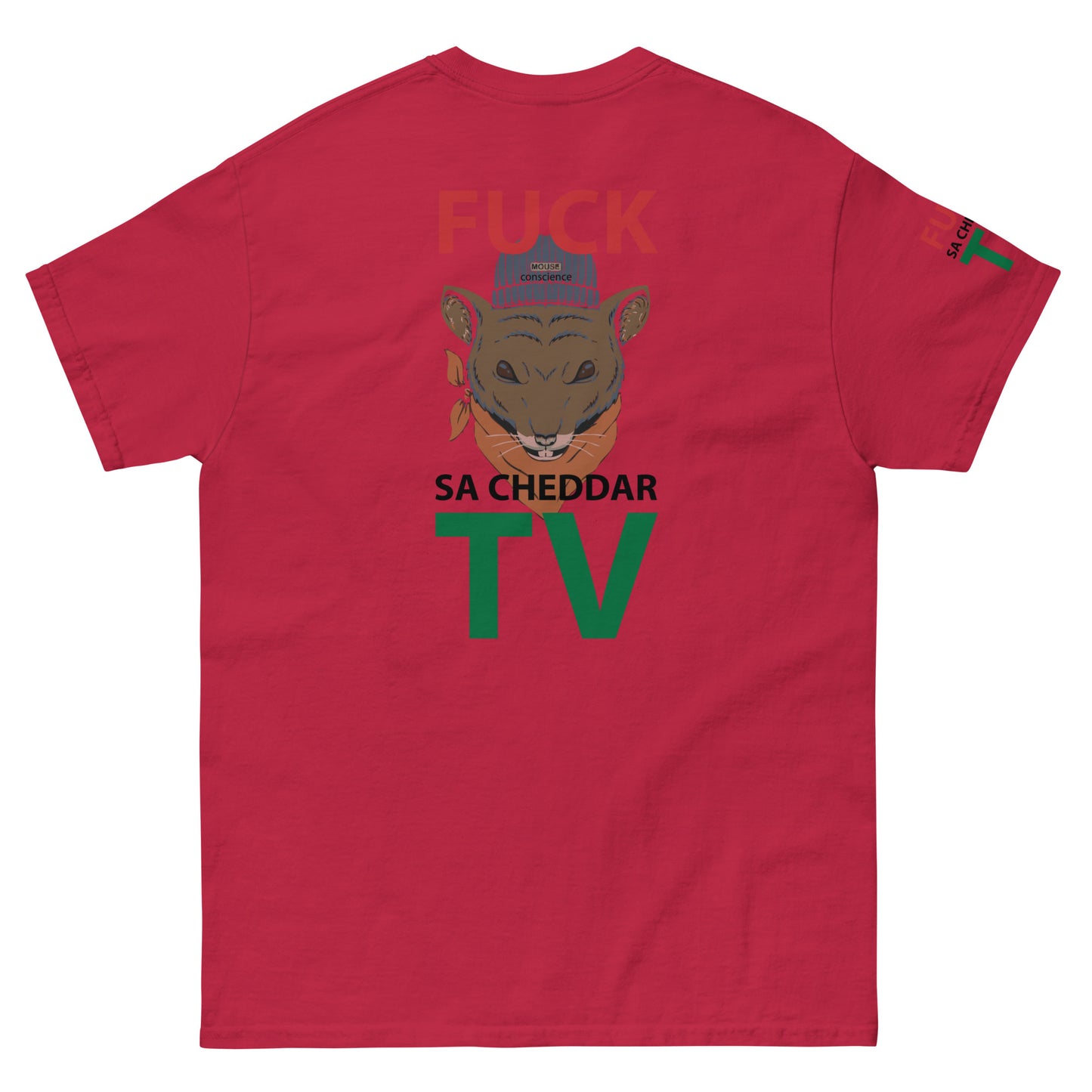 FUCK SA-CHEDDAR TV Men's classic tee