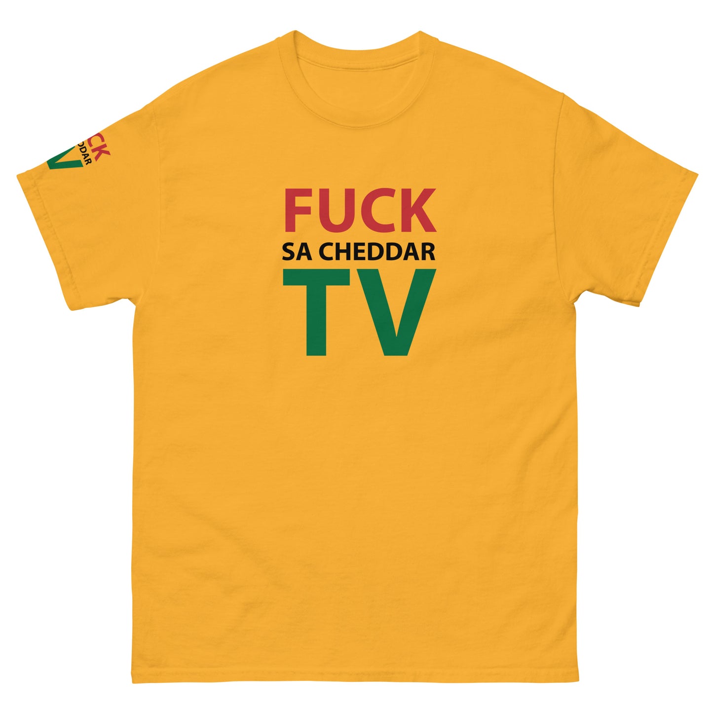 FUCK SA-CHEDDAR TV Men's classic tee