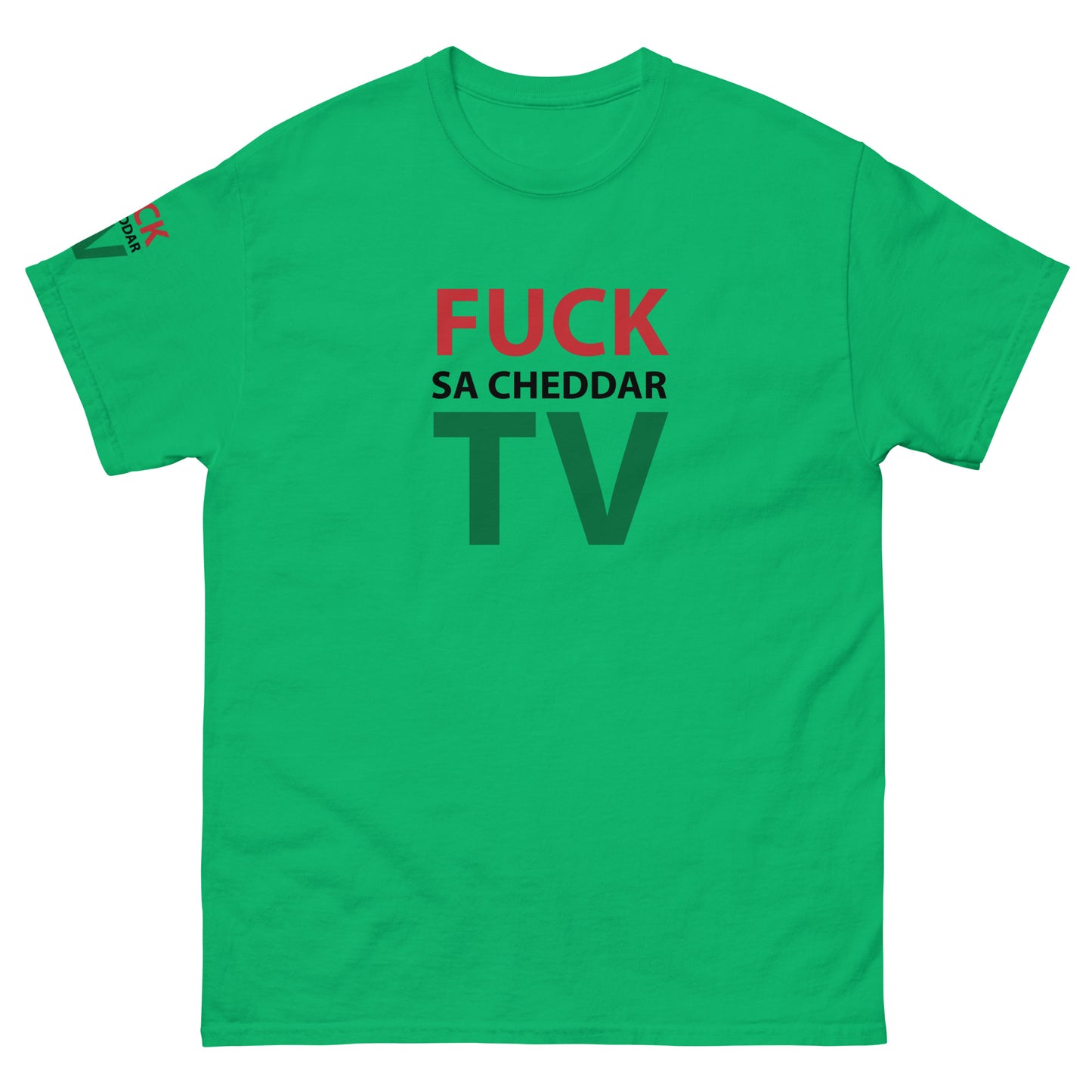 FUCK SA-CHEDDAR TV Men's classic tee