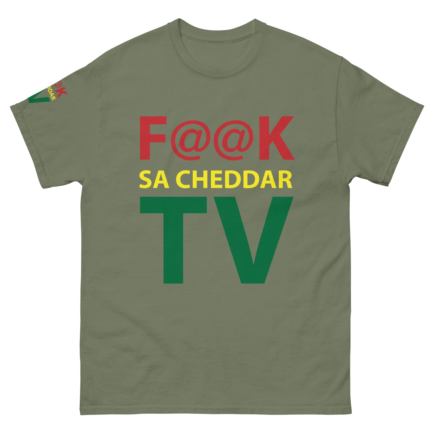 F@@K SA-CHEDDAR TV Men's classic tee