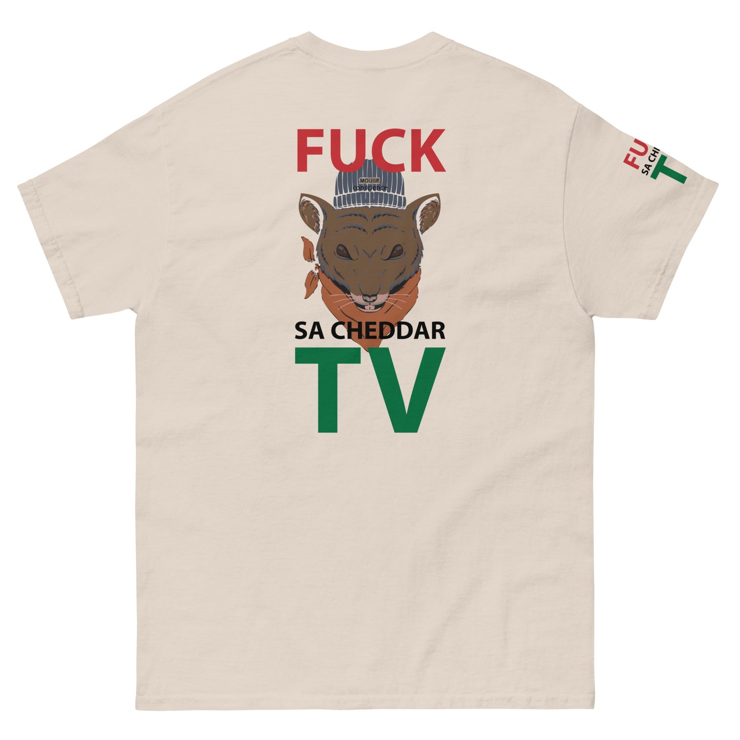 FUCK SA-CHEDDAR TV Men's classic tee