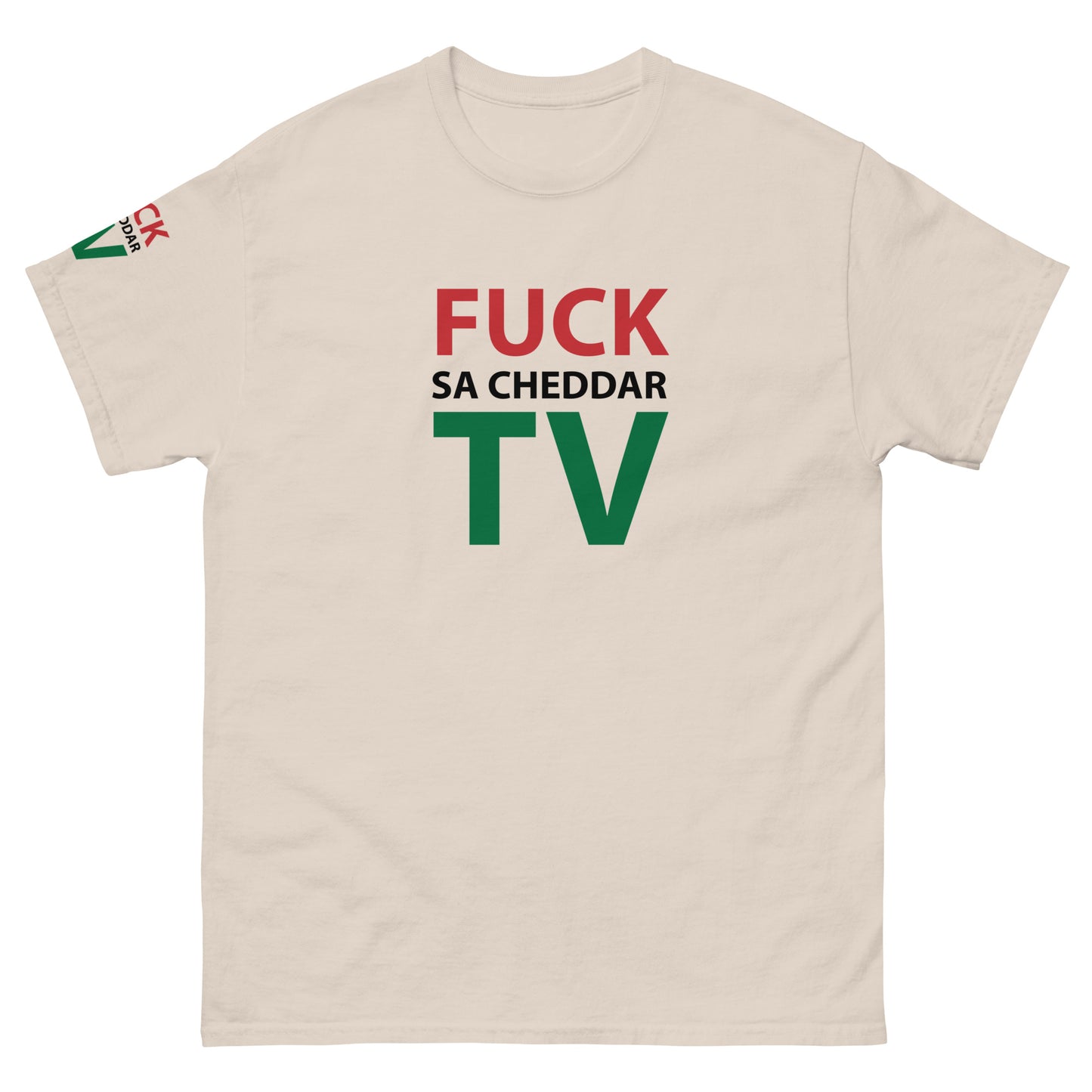 FUCK SA-CHEDDAR TV Men's classic tee