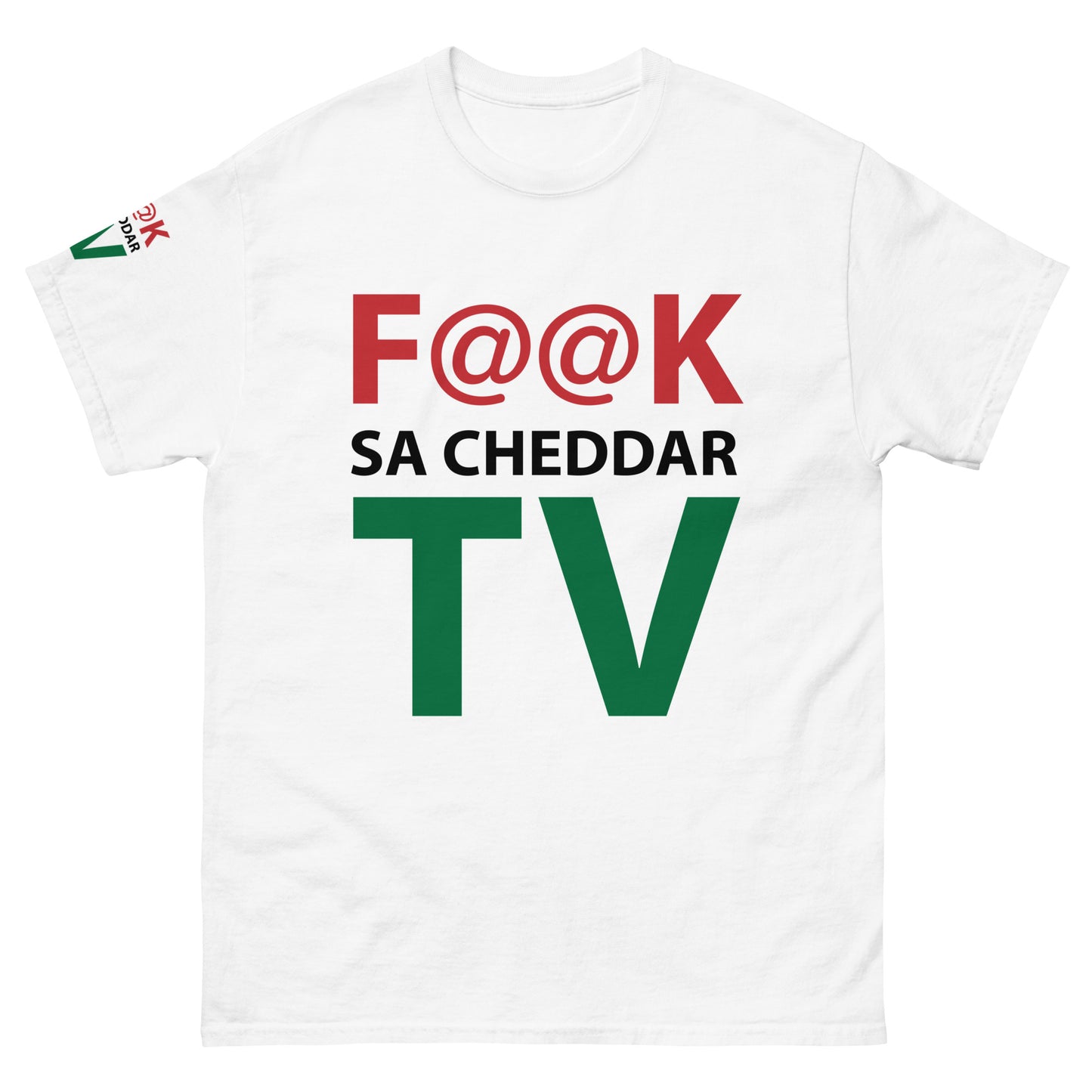 F@@K SA-CHEDDAR TV Men's classic tee