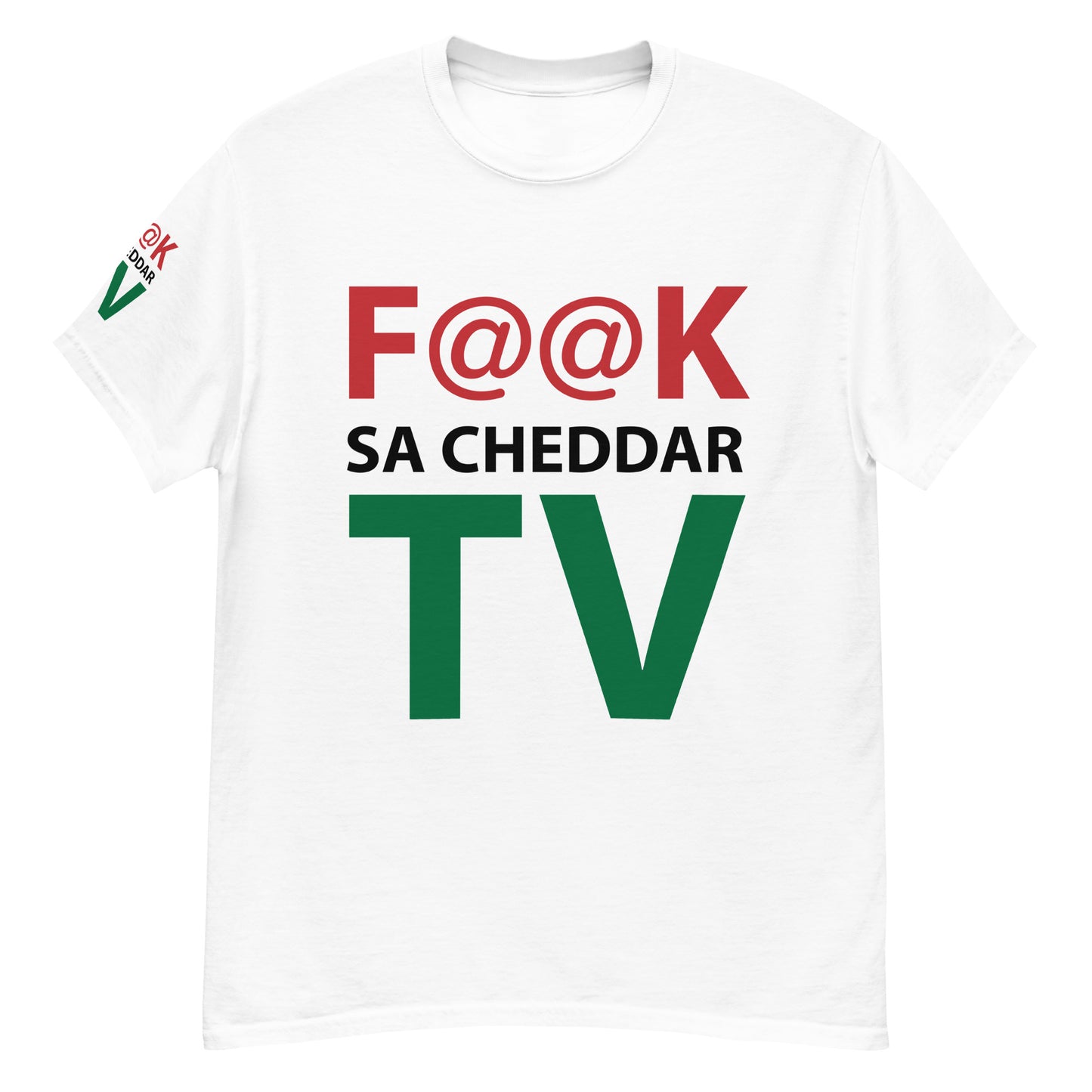 F@@K SA.CHEDDAR TV Men's classic tee
