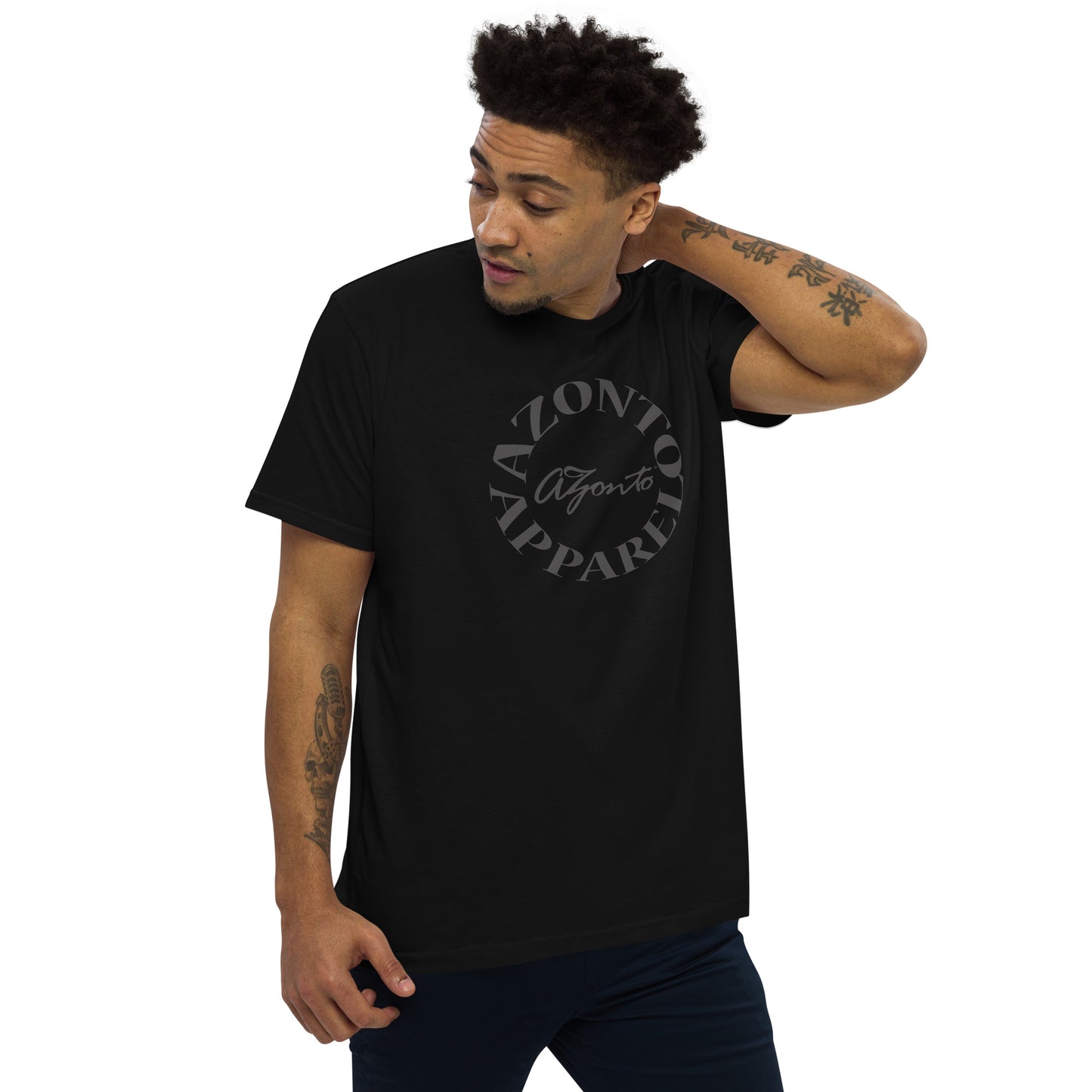 AZONTO Men's fitted straight cut t-shirt