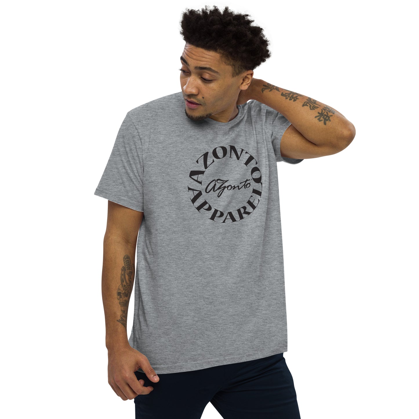 AZONTO Men's fitted straight cut t-shirt