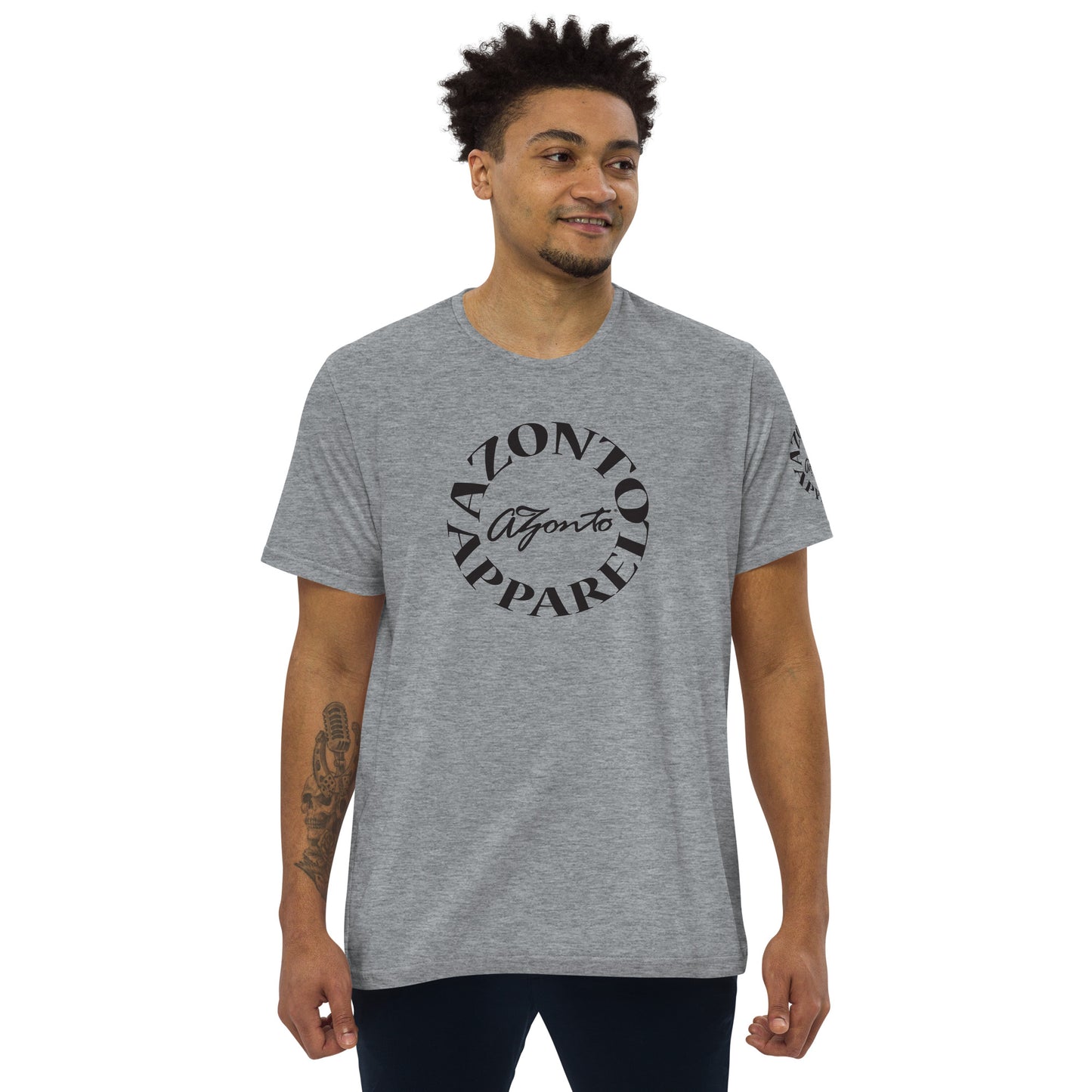 AZONTO Men's fitted straight cut t-shirt