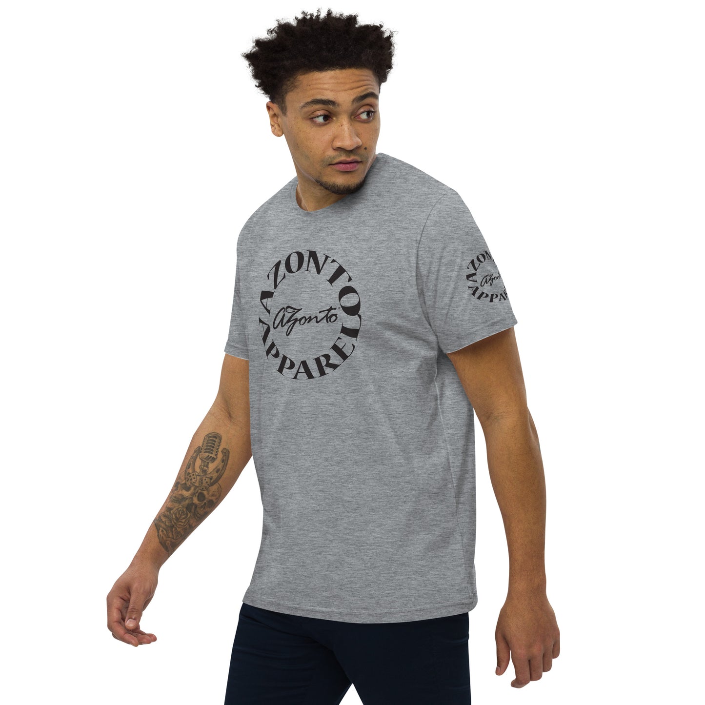 AZONTO Men's fitted straight cut t-shirt