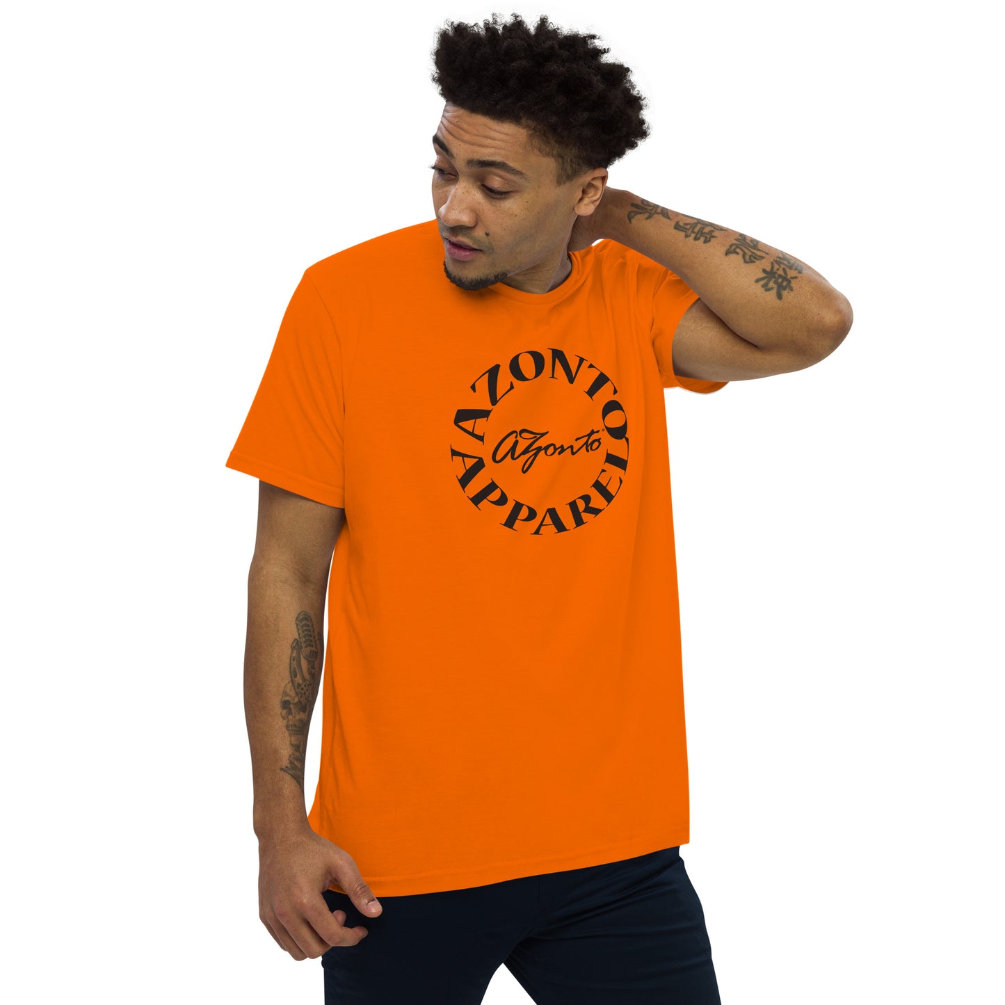 AZONTO Men's fitted straight cut t-shirt