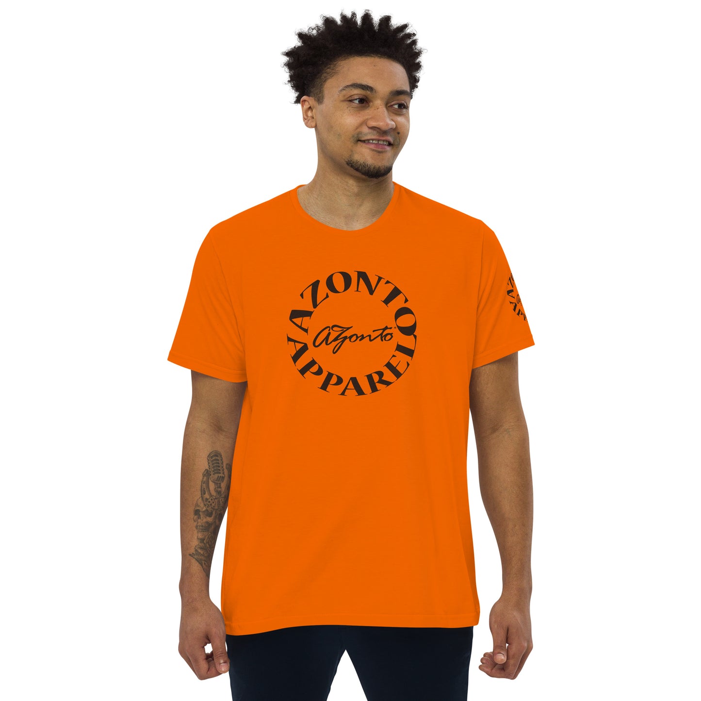 AZONTO Men's fitted straight cut t-shirt