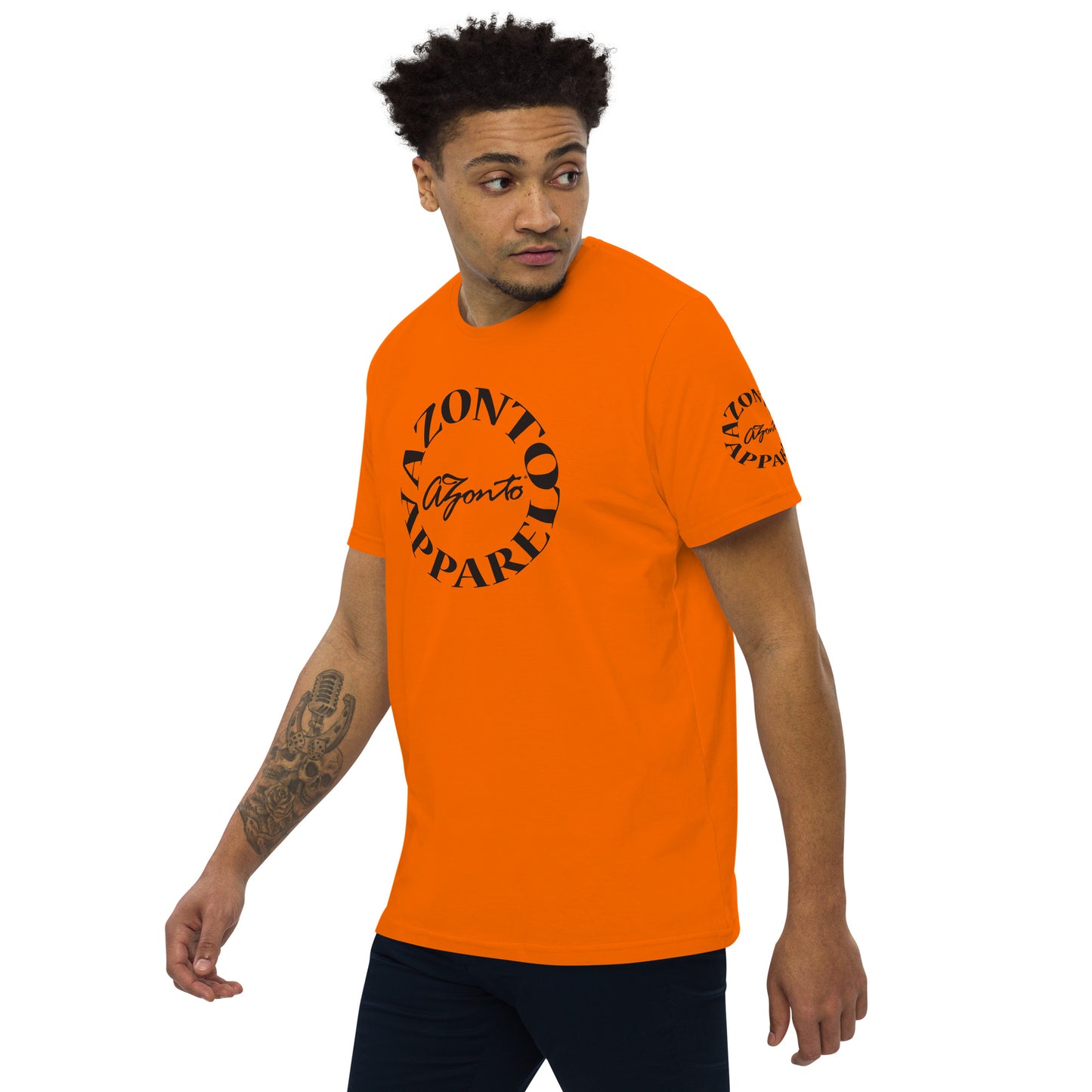 AZONTO Men's fitted straight cut t-shirt