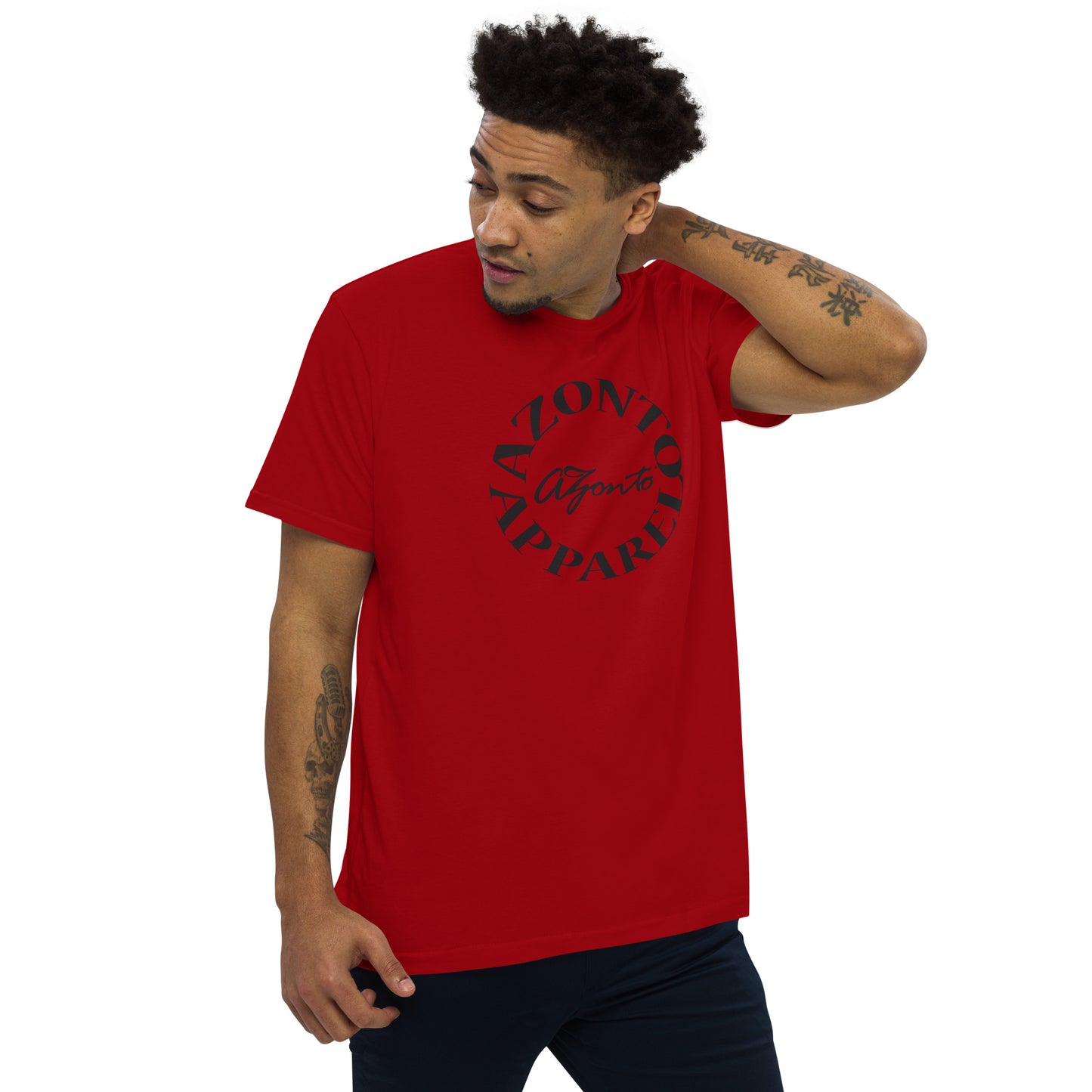 AZONTO Men's fitted straight cut t-shirt