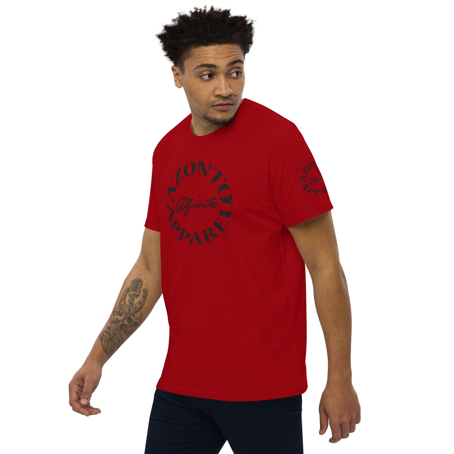 AZONTO Men's fitted straight cut t-shirt