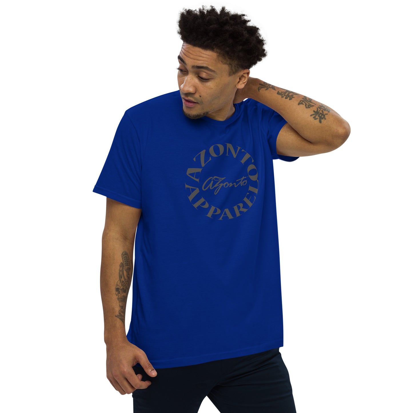 AZONTO Men's fitted straight cut t-shirt