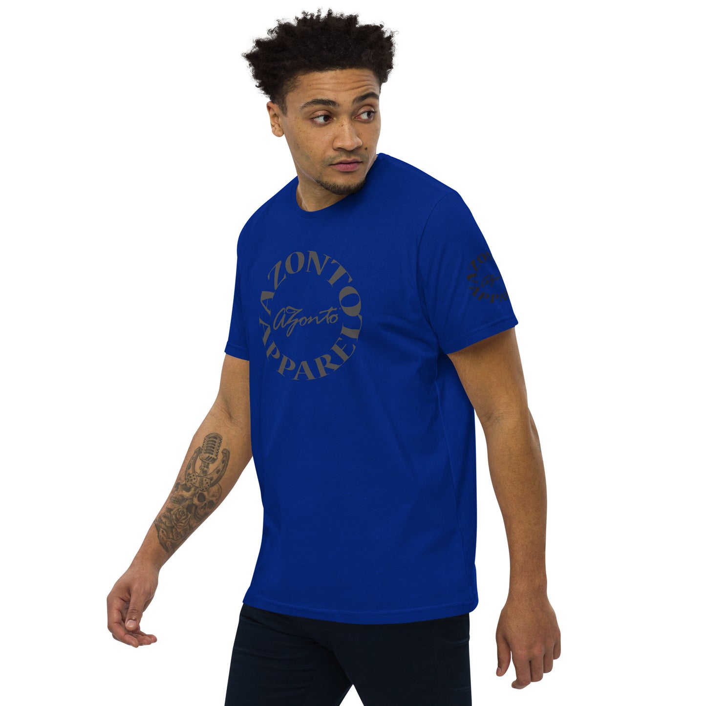 AZONTO Men's fitted straight cut t-shirt