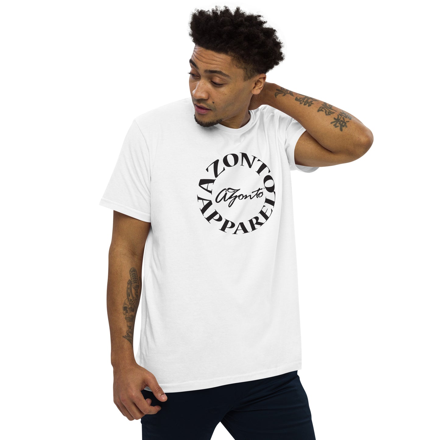 AZONTO Men's fitted straight cut t-shirt
