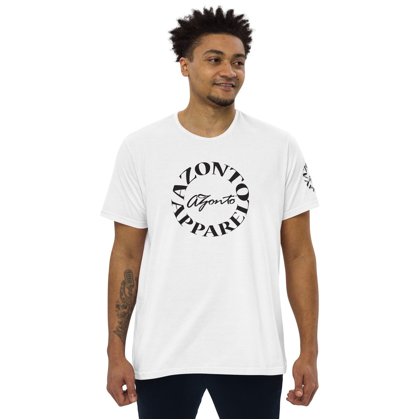 AZONTO Men's fitted straight cut t-shirt