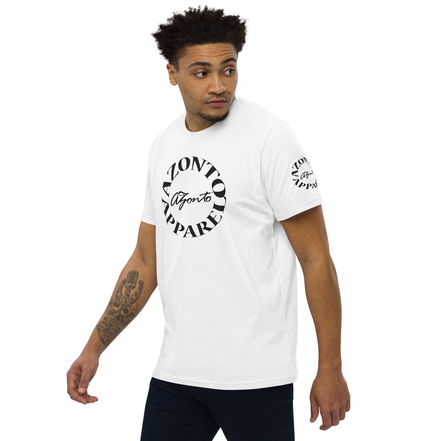 AZONTO Men's fitted straight cut t-shirt