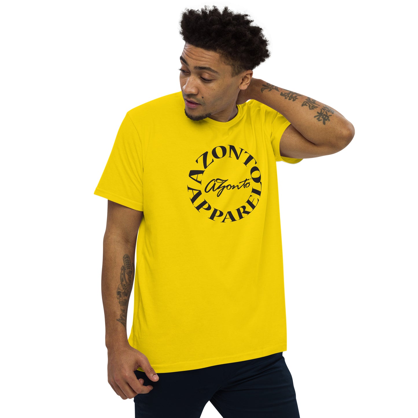 AZONTO Men's fitted straight cut t-shirt