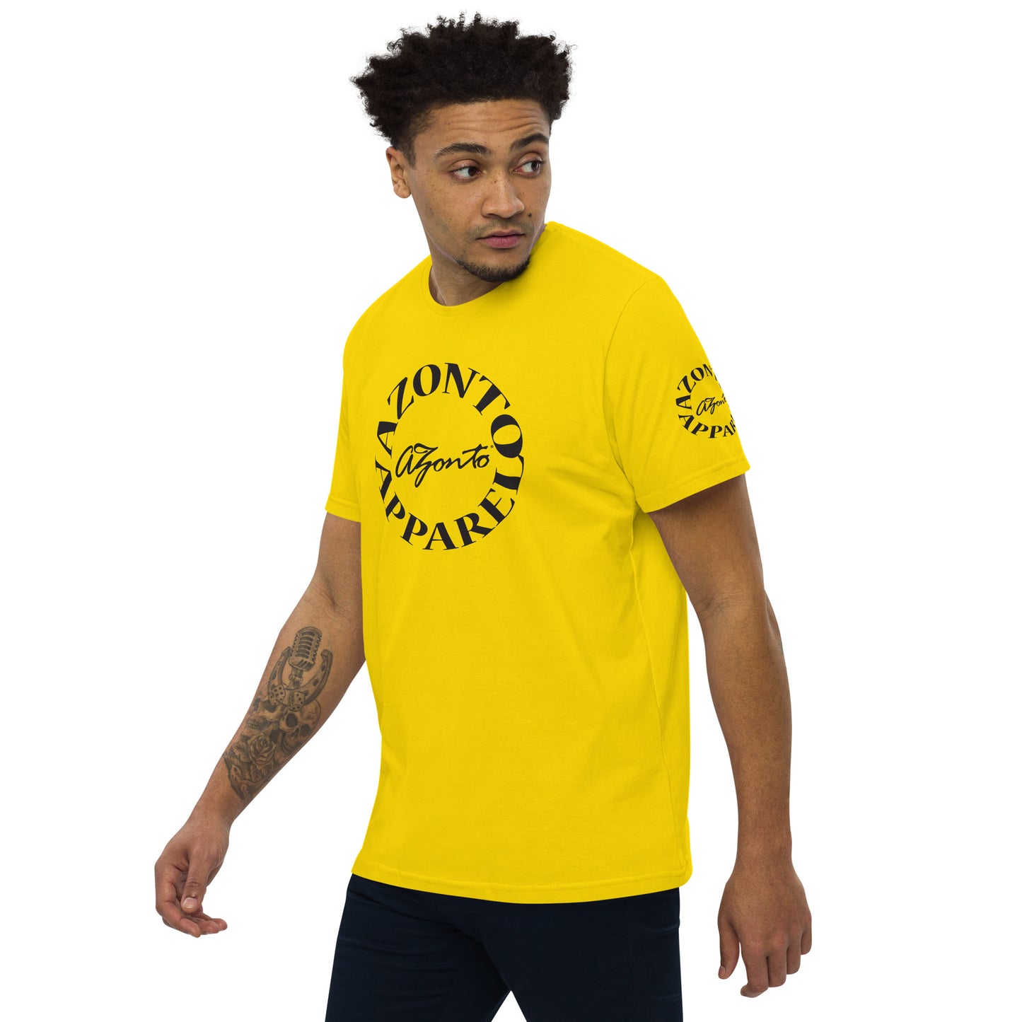 AZONTO Men's fitted straight cut t-shirt