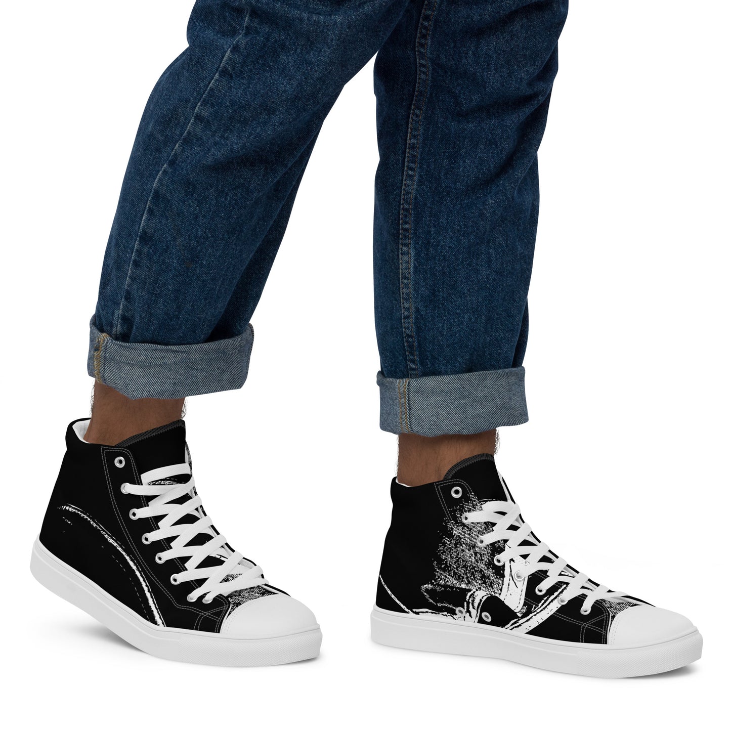 AZONTO Men’s high top canvas shoes