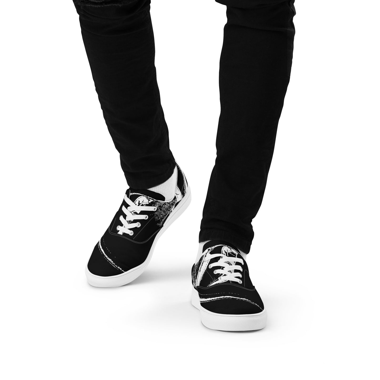 AZONTO Men’s lace-up canvas shoes