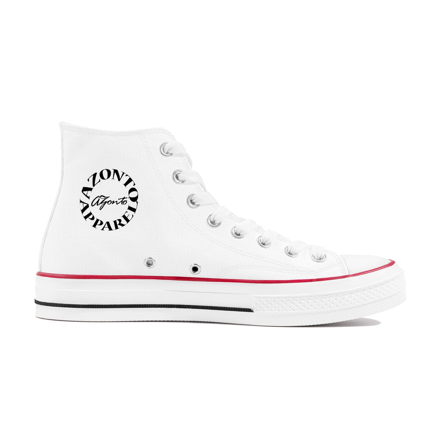 AZONTO High Top Canvas Shoes - White