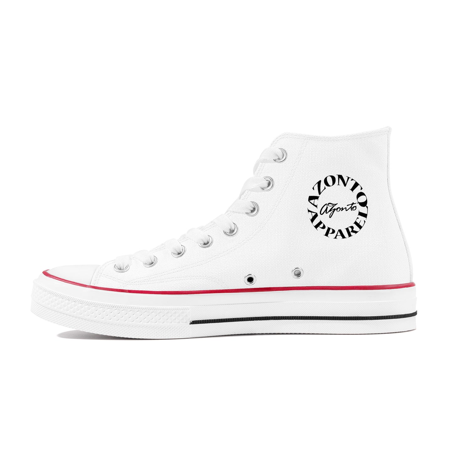 AZONTO High Top Canvas Shoes - White