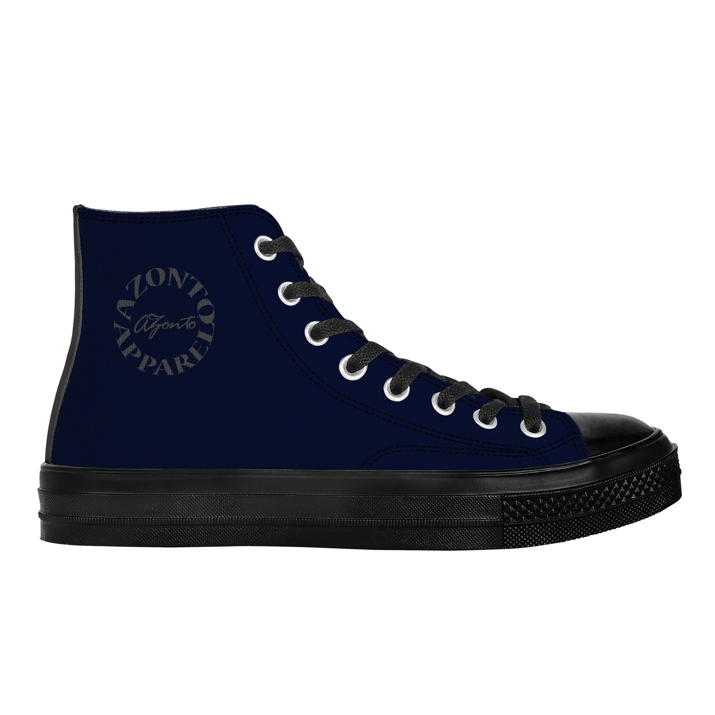 AZONTO High Top Canvas Shoes - Black