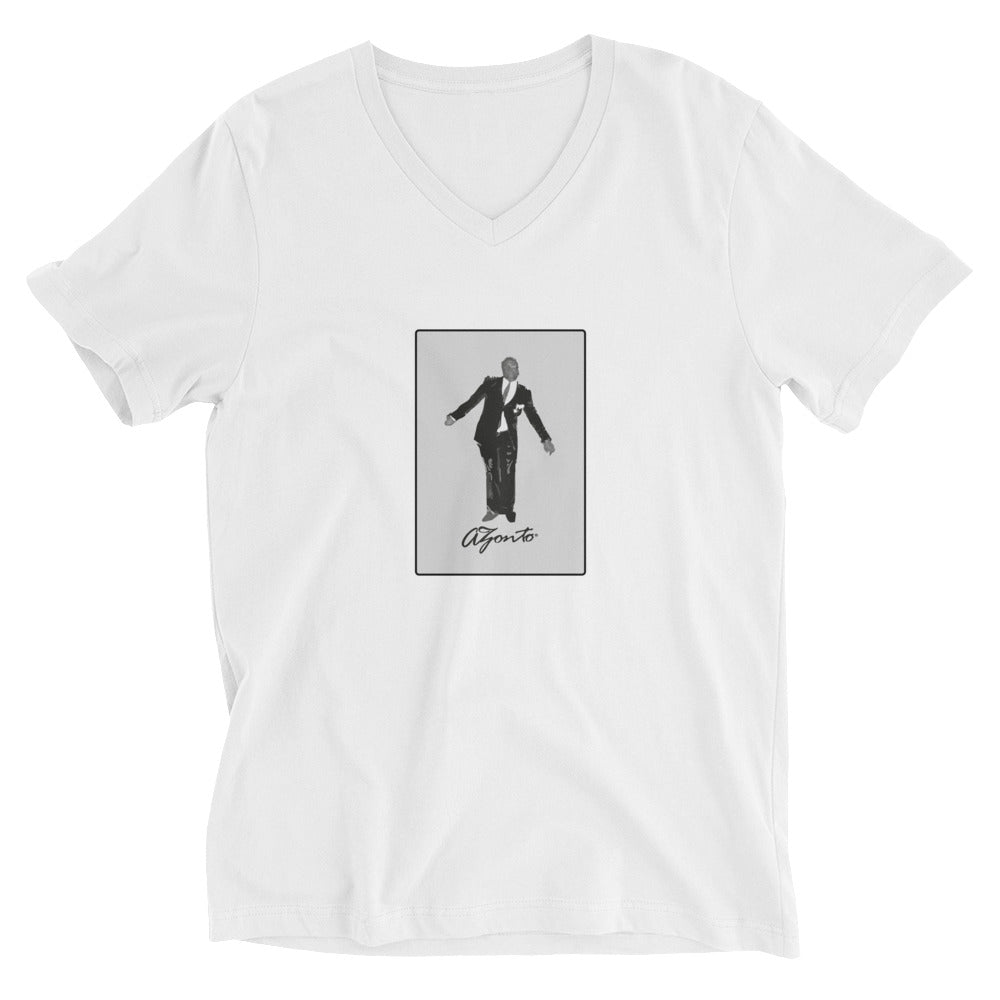 AZONTO Unisex Short Sleeve V-Neck T-Shirt