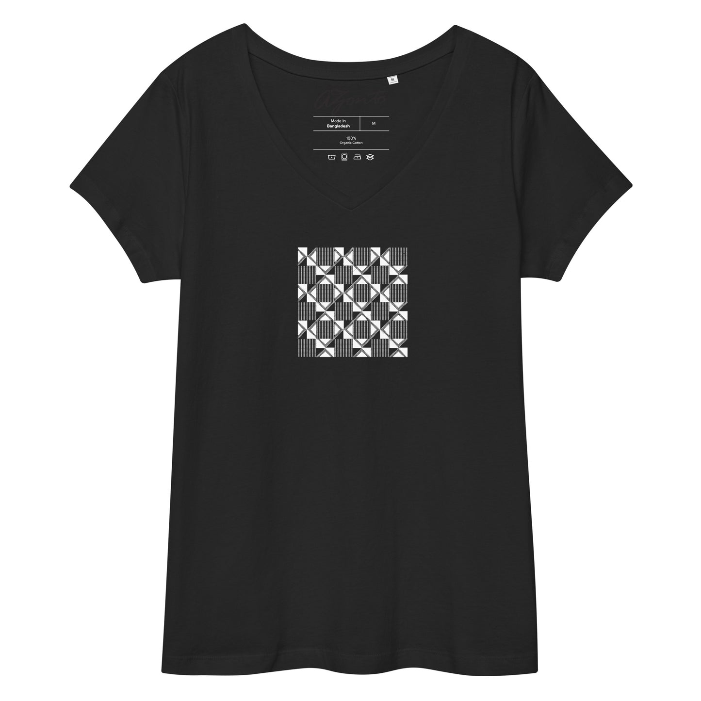 AZONTO Women’s fitted v-neck t-shirt