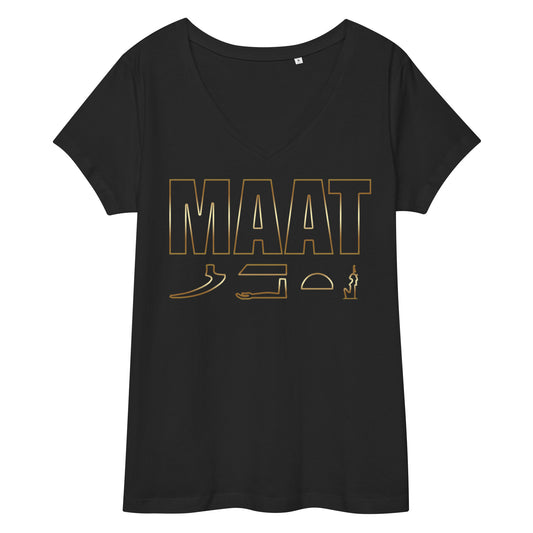 MAAT FOREVER Women’s fitted v-neck t-shirt MAAT