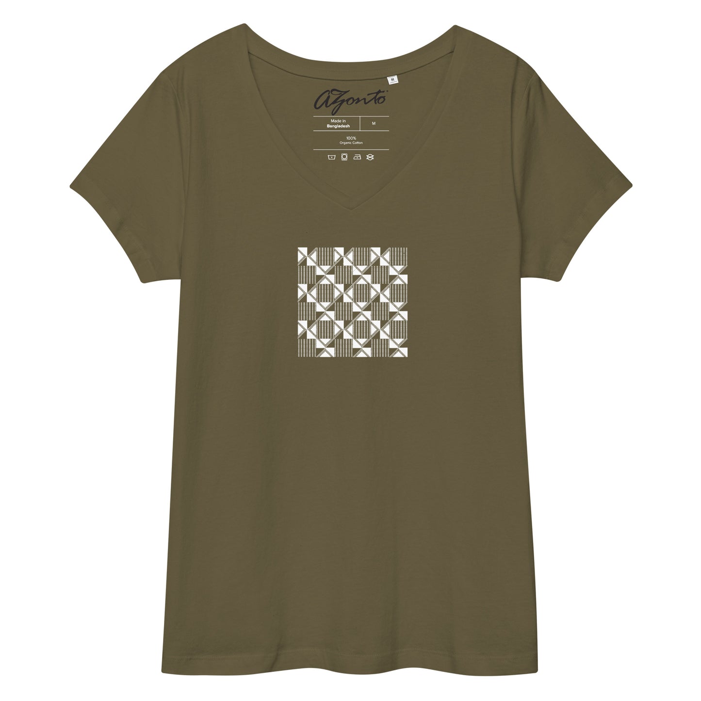 AZONTO Women’s fitted v-neck t-shirt