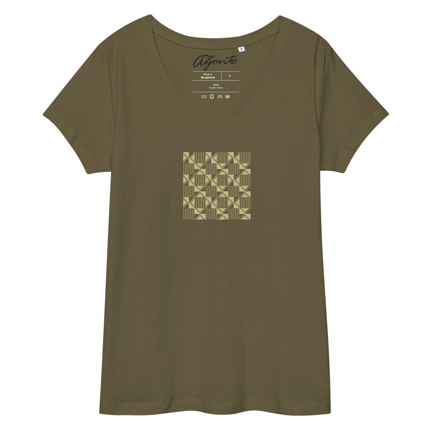 AZONTO Women’s fitted v-neck t-shirt