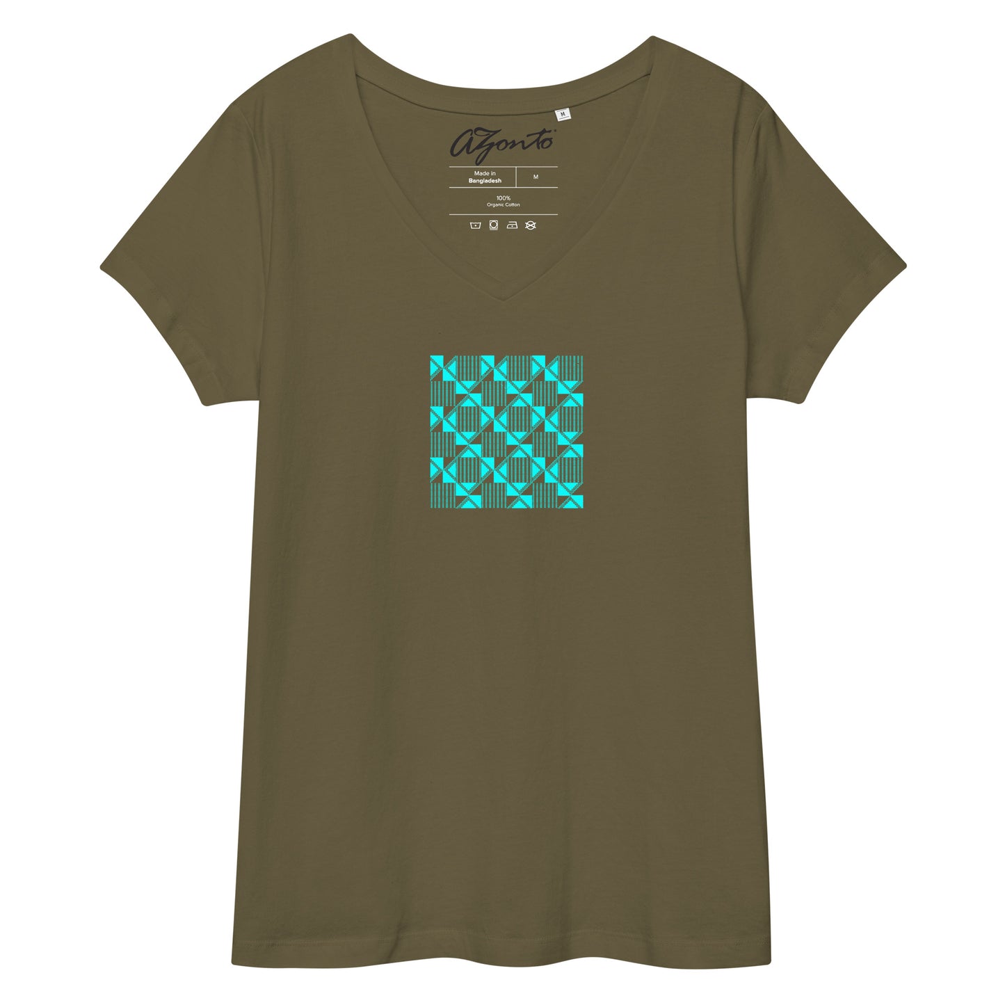 AZONTO Women’s fitted v-neck t-shirt